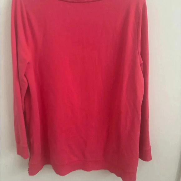 Soft Surroundings Petite Make It Snappy Tunic pullover Coral Pink Womens PXL - Picture 5 of 6